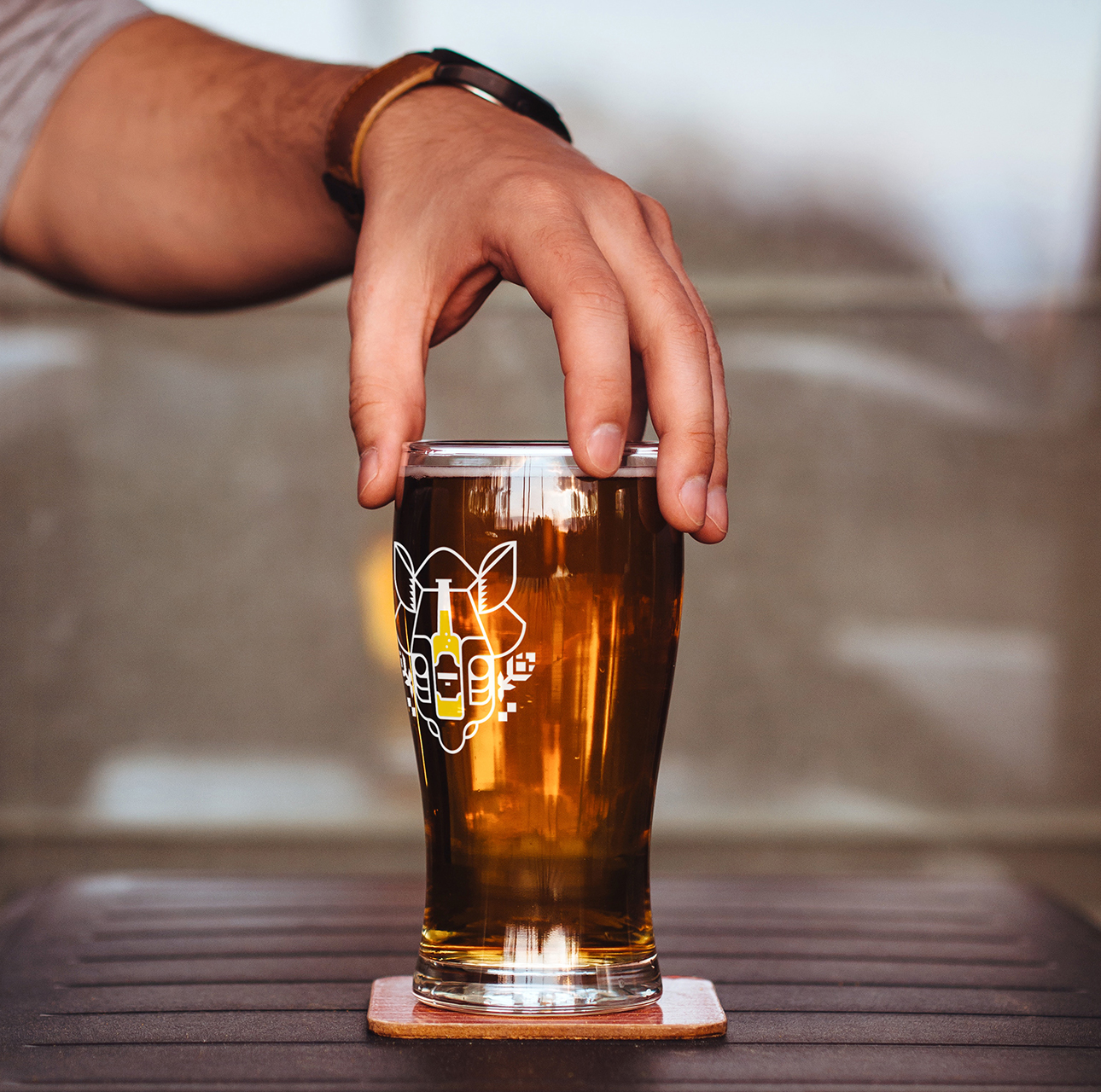 Hops For Horns pint glass